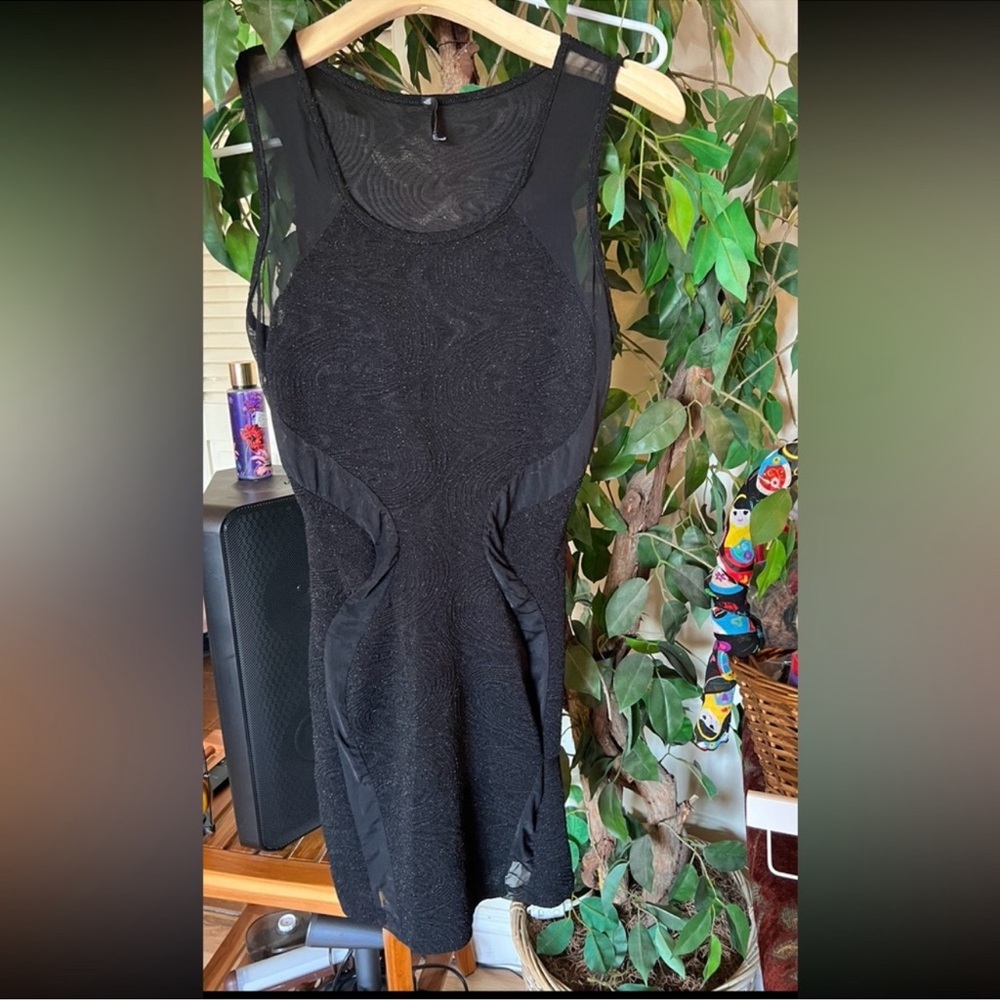 Love Culture Black Shimmer Evening Dress